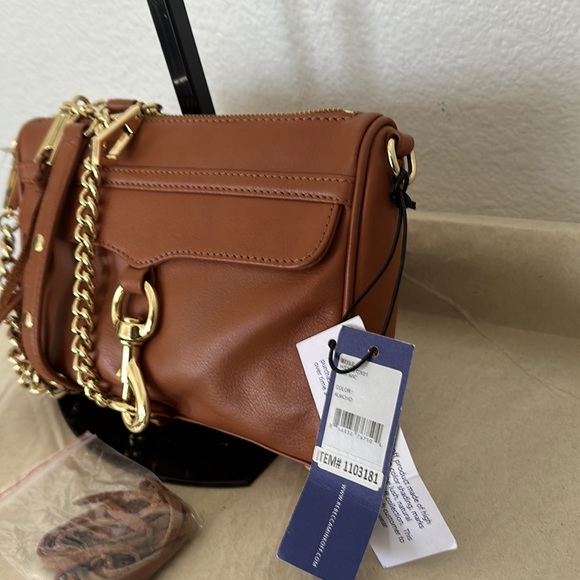 Rebecca Minkoff Mini M.A.C Crossbody - Almond with gold Hardware WT # 11243 - Picture 3 of 6